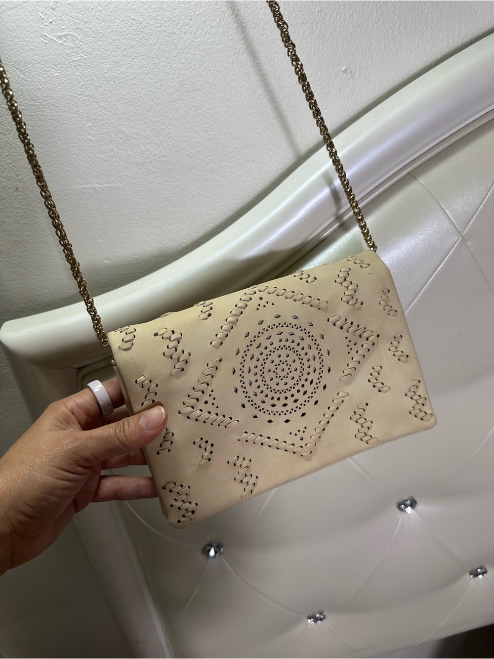 Free People Envelope Beige Crossbody Bag